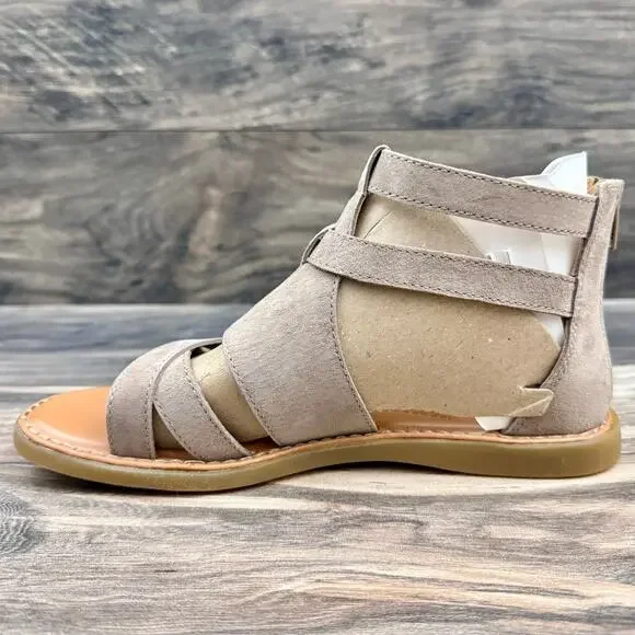 NIB BOC Born Dora 7M 37-38 Taupe Suede Gladiator Sandals - Picture 5 of 10